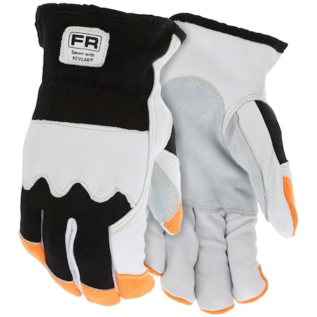 Mcr Safety Gloves, MCR MT Goat w/Cow DPalm, Nomex, &Kevlar XL 906DPHKXL